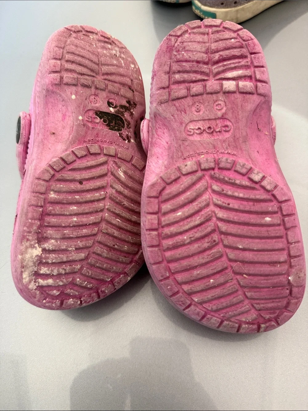 CROCS Kids Pink Classic Clogs with Heel Strap
